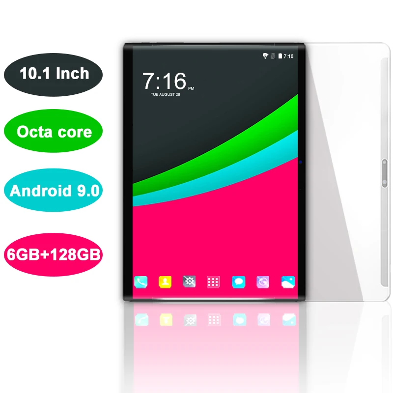 10,1 дюймовый планшетный ПК Android 9,0 Восьмиядерный 6 ГБ+ 128 Гб Google store 3g/4G LTE Смартфон Android 9 wifi 1" планшет для детей