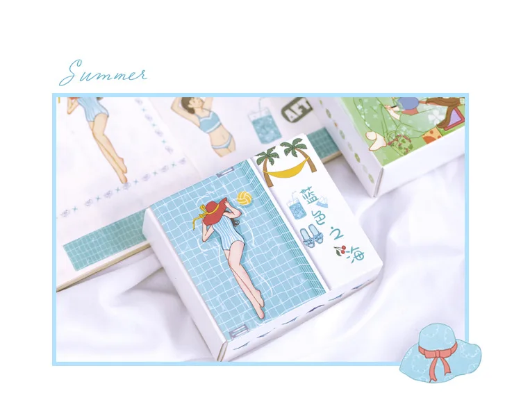 10 компл./лот мультфильм лента Washi DIY японский Бумага первая встреча серии декоративная клейкая лента малярная лента наклейки