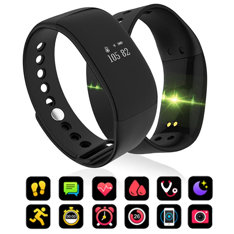 

V66 Smart Bracelet Waterproof Heart Rate Monitor Men Women Smart Band Alarm Clock Sports Watch SmartWatch For Android IOS Phone