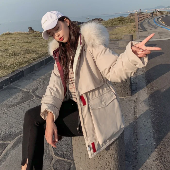 

According to Nalini down Jacket Women's 2019 New Style Workwear Cotton Coat Oversize Thick Dongdaemun Cotton-padded Clothes down