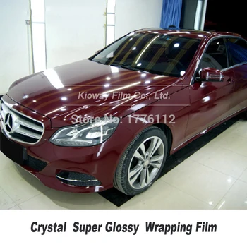 

High Gloss burgundy Vinyl wrapping Film Car Wraps Auto Glossy Foil (Dull red) Car Wrap Film Vehicle Sticker high end film
