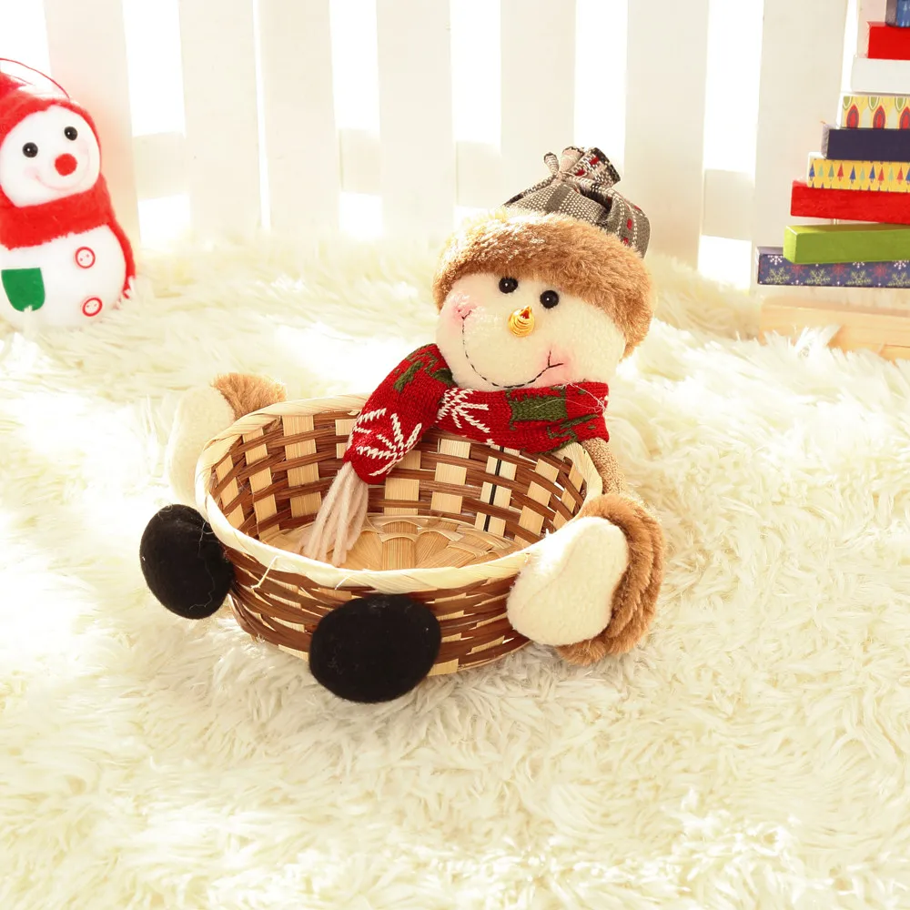 Christmas Candy Storage Basket Decoration Santa Claus Storage Basket Gift Christmas Decoration Christmas Candy Storage Basket