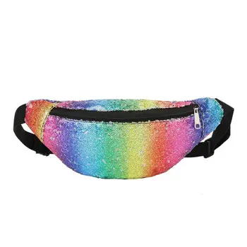 

Local Stock Fashion Women Sequin Waist Pouch Fanny Adjustable Strap Zipper Pack Belt Bum Bag Purse