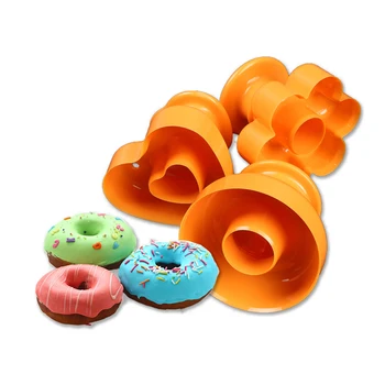 

New Best Silicone Donuts Maker Mold 4 Shape Chocolate Baking Tool Non-Stick Silicone Cake Mold Jelly And Candy Mold 3D Mold DIY