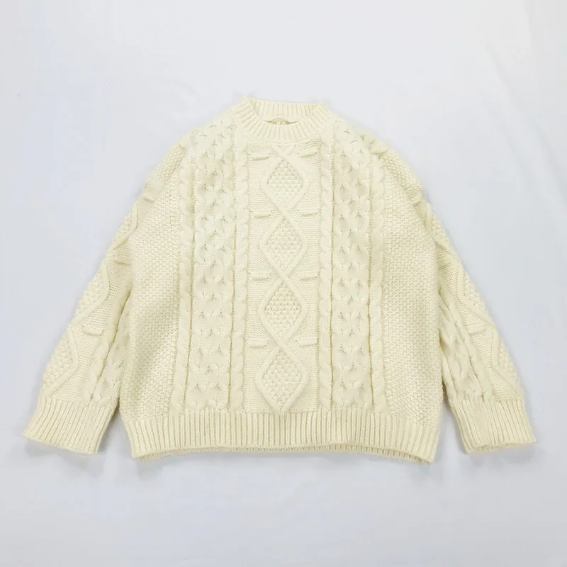 Дизайнерский свитер, модный однотонный Зимний толстый теплый высококачественный Женский пуловер с круглым вырезом, свитер, Повседневный пуловер