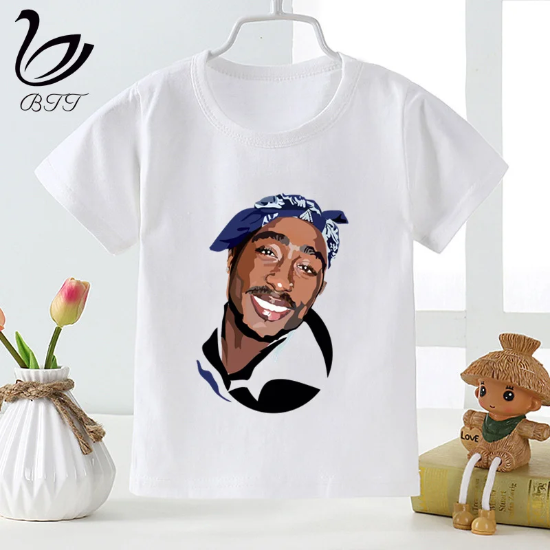Футболка с изображением американского рэпера Тупака макавели 2pac футболка с мультяшным принтом дизайнерские Детские футболки детская одежда с короткими рукавами - Цвет: G