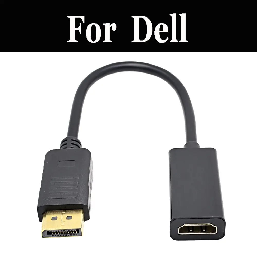 Original DP To HDMI Cable Converter Adapter Support 1080P For Dell