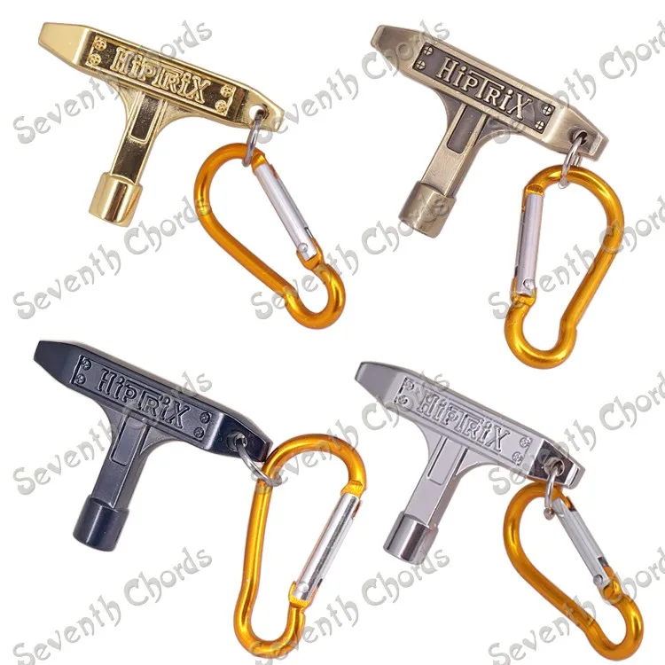 Drum Skin Tuning Key Jazz Drum Set Tool Key Key Con Moschettone. -Cromo-Colore Pistola-Oro-Bronzo Per Scegliere