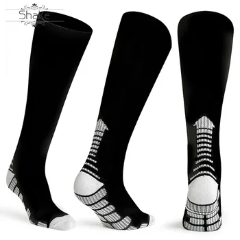 

HEHE Custom Compression Socks for Men & Women knee high sport 20-30 mmHg - Athletic Fit Christmas long nylon socks