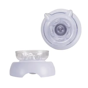 

15° Adjustable Cat Bowl Transparent Plastic Cat Food Bowl Cute Round Bottom Oblique Single Double Bowl Cat Pet Feeding Bowl