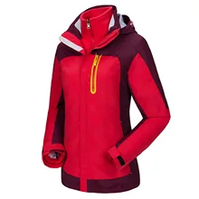 Адаптируемые под требования заказчика; сезон осень-зима; Для мужчин и Для женщин пары открытый Водонепроницаемый куртка «Три в одном» ветрозащитный Теплый плюс бархатный комплект из двух предметов