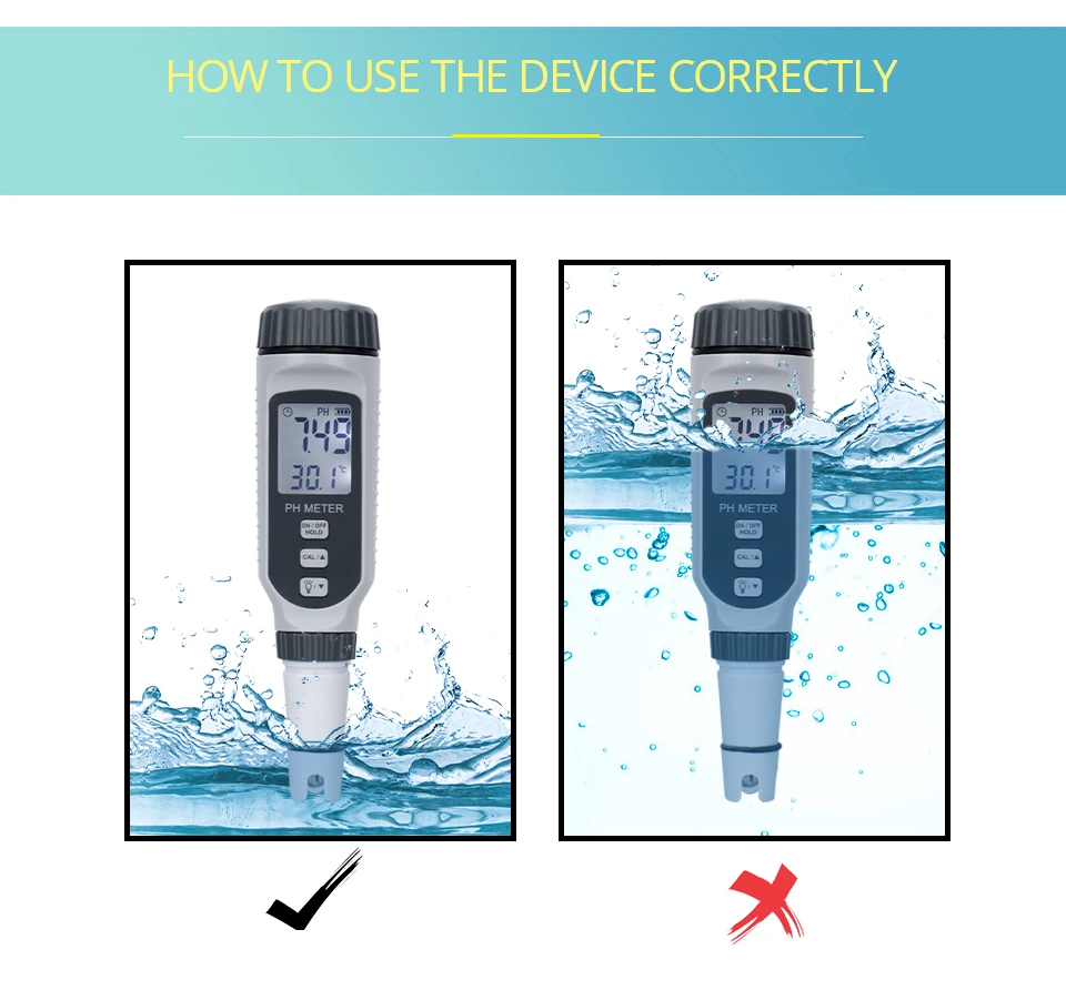 Professional Pen Type PH Meter Portable PH Water Quality Tester Acidometer for Aquarium Acidimeter water PH acidity meter PH818 wind measuring instrument