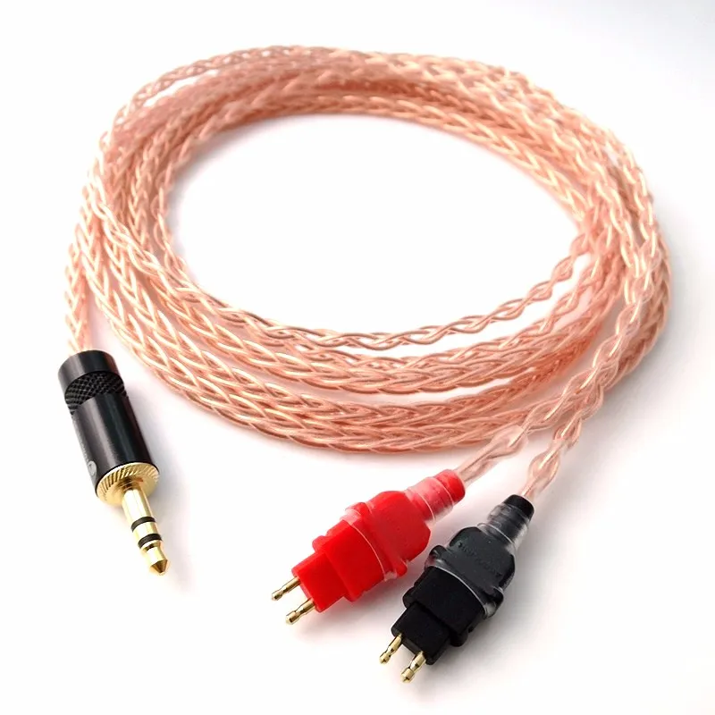 1 5M braid 8 Cores 5N PCOCC copper Headphone Upgrade Cable for HD580 HD600 HD650 Headphone