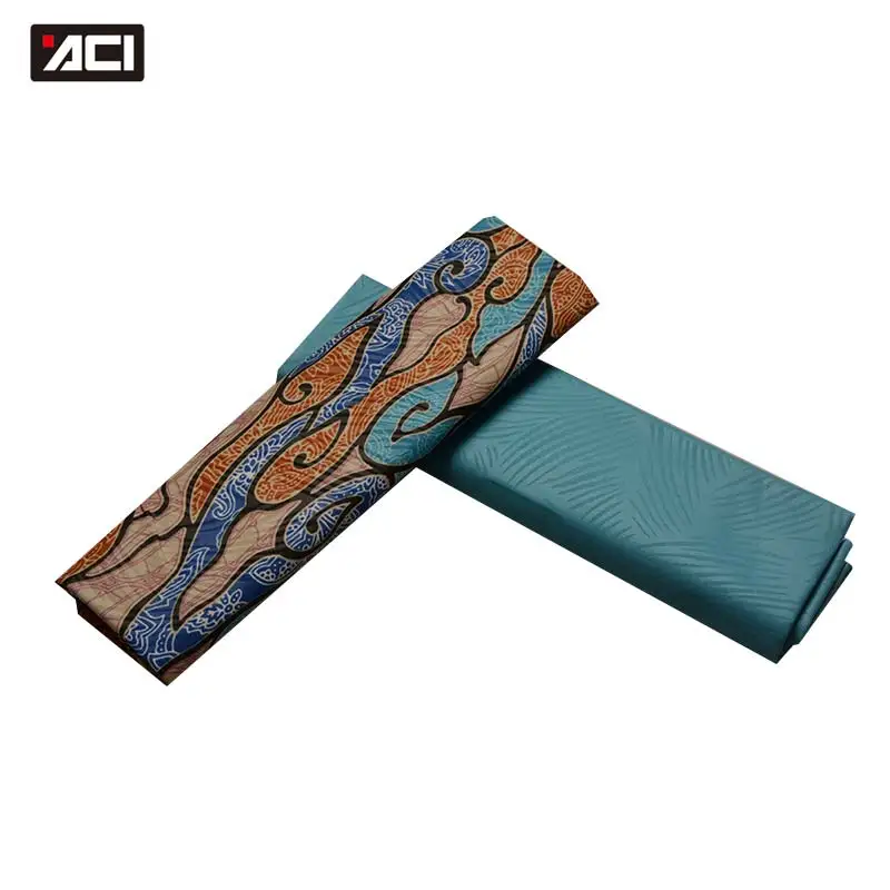 ACI настоящий воск африканская ткань Анкара 2+ 2 ярдов тиснение полиэстер воск Гана Kente Ткань Tissu африканская ткань для шитья
