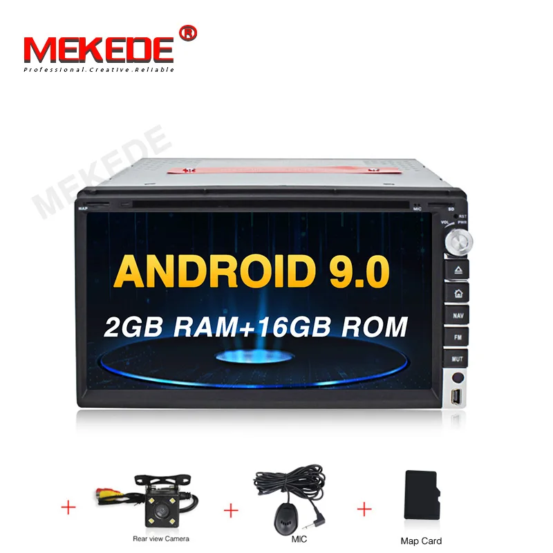 add camera MEKEDE Универсальный Android 9,0 4+ 64G Автомобильный Радио GPS; Мультимедийный проигрыватель для Nissan Toyota Kia RAV4 Хонда Хендай 2din универсальный - Цвет: add camera