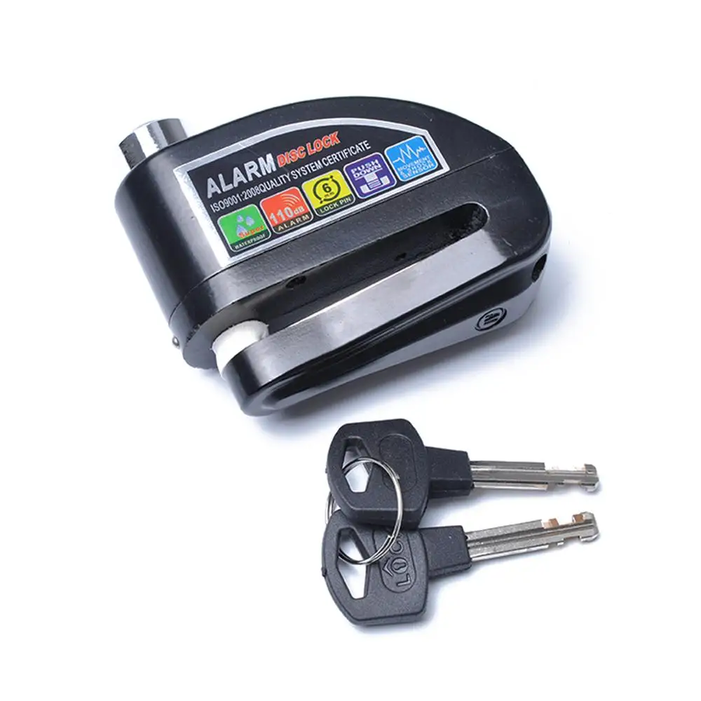 Motorcycle Scooter Bicycle Anti-theft Wheel Disc Brake Lock Security Alarm Black | Автомобили и мотоциклы