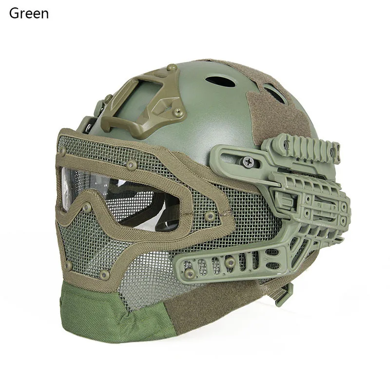 

Coyote Full Face Tactical Helmet Mask Counter Strike Cosplay Protection Equipment Steel Mesh Full Face Care Face Mask Eye Protec