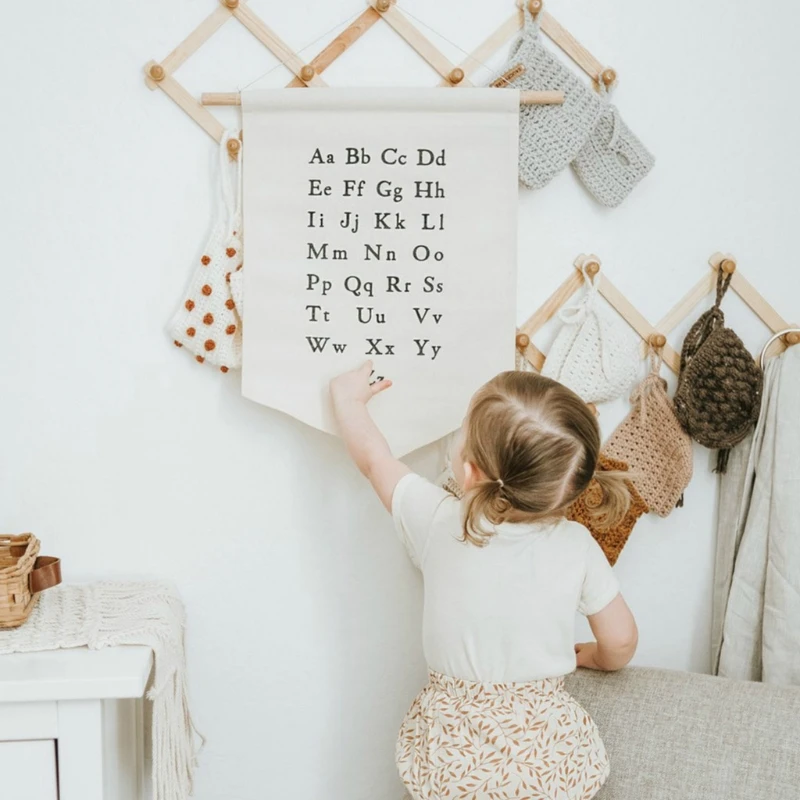 Nordic Hanging Canvas Pennant Kids Room Wall Home Decoration Ornaments J0PC 3