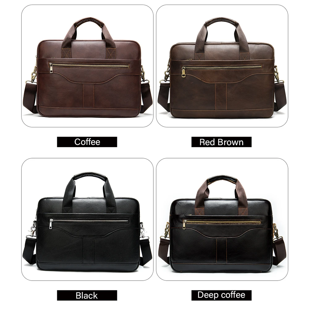 WESTAL men's briefcase bag men's genuine leather office bag for men porte document leather laptop bag men male handbag briefcase