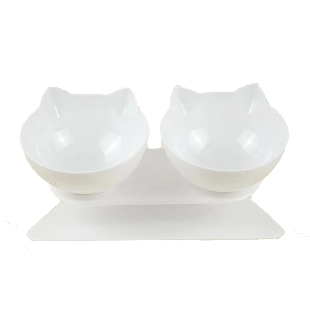 Double Dog Cat Bowls,No-Spill Resin Station, Food Water Feeder Cats Small Dogs Double Dog Cat Bowls,No-Spill Resin Station, Food Water Feeder Cats Small Dogs