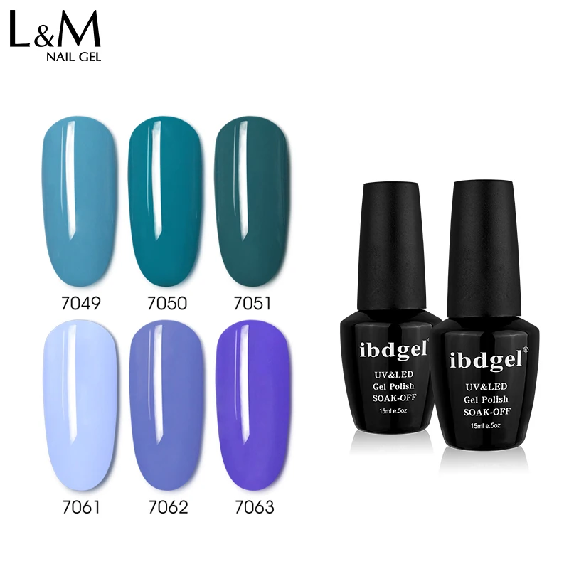 

ibdgel Nail Color Gel 3 pcs 15ml Full Pure Glitter UV LED Soak Off Gel Polish Varnish Manicure Nail Art Nail Polish Gellak New
