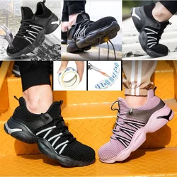 Chaussures de sécurité Anti écrasement et Anti perçage pour homme et femme, baskets de travail légères, respirantes, avec bout en acier, antidérapantes, résistantes à l'usure 
