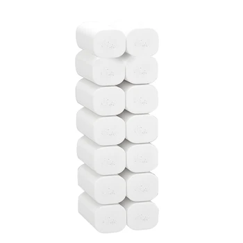 

14pcs 4Ply Toilet Tissue Home Bath Toilet Roll toilet paper Soft Toilet Paper Skin-friendly Paper Towels Toilet Tissue Roll