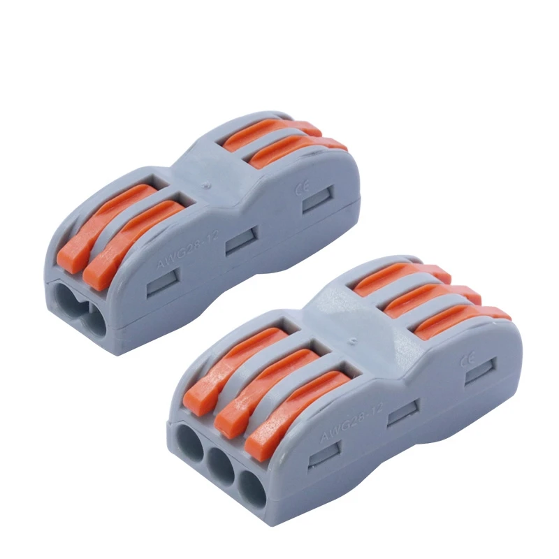 

10pcs DC AC Electric Wire Connector Motor LED Light Crimp Terminal Connectors quick Electrical Connection Cable lug Wage SPL 2 3