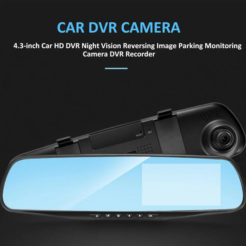  43 Zoll 1080P Auto DVR Kamera Rückspiegel Digital Video Recorder Nachtsicht Dual Objektiv Bild Park