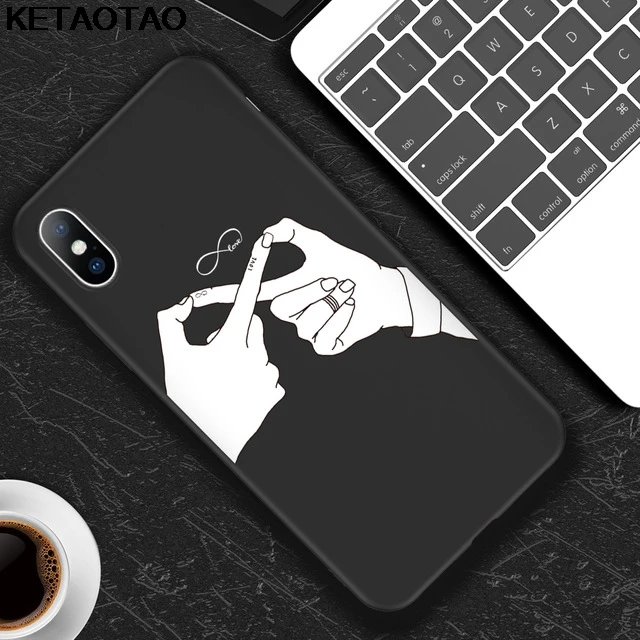 Чехол для телефона KETAOTAO с изображением сердца для iPhone 4S, SE, 5C, 5S, 6 s, 7, 8 Plus, X, XS, XR, 11 Pro, чехол из мягкого ТПУ, резины, силикона - Цвет: Прозрачный