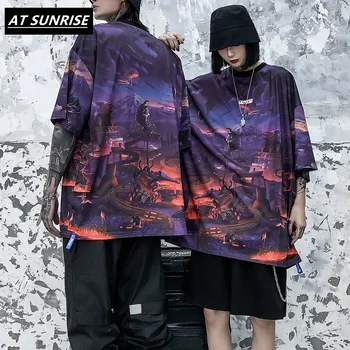 

Streetwear T Shirt Dark World Print Men Oversize Tshirt Summer Harajuku T-Shirt Short Sleeve 2020 Loose Hip Hop Tops Tees