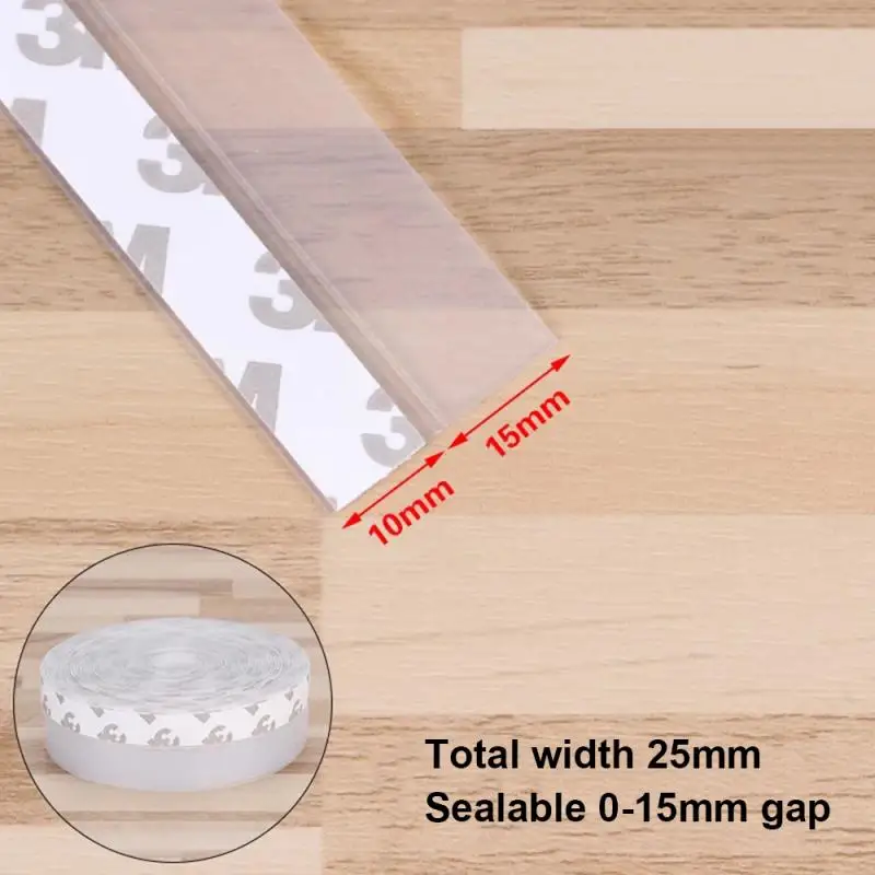 Self-adhesive Door and Window Seals Glass Door Gap Windproof Soundproof Gap Stickers Windshield Artifact W25MM Silicone Seal Weather Stripping Door Bottom Sealing Strip Size : 5M Self-adhesive Door and Window Seals Glass Door Gap Windproof Soundproof Gap Stickers Windshield Artifact W25MM Silicone Seal Weather Stripping Door Bottom Sealing Strip Size : 5M