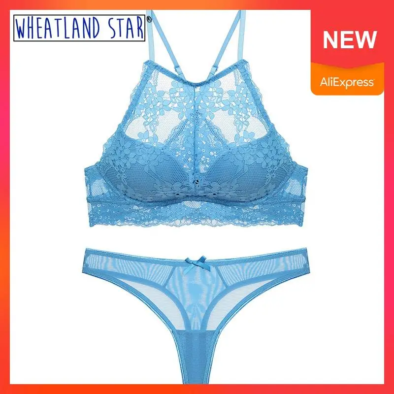 

Ensemble Lingerie Femme Sexy French Lace Bra and Panty Set Underwire Push Up Women Lingerie Adjusted Straps 2020 Women Intimates