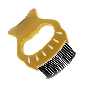 

Pet Grooming Brush Fur Comb Hairdressing Tool Shell Design Rubber Brush for Pets Dog Cat (Coffee)