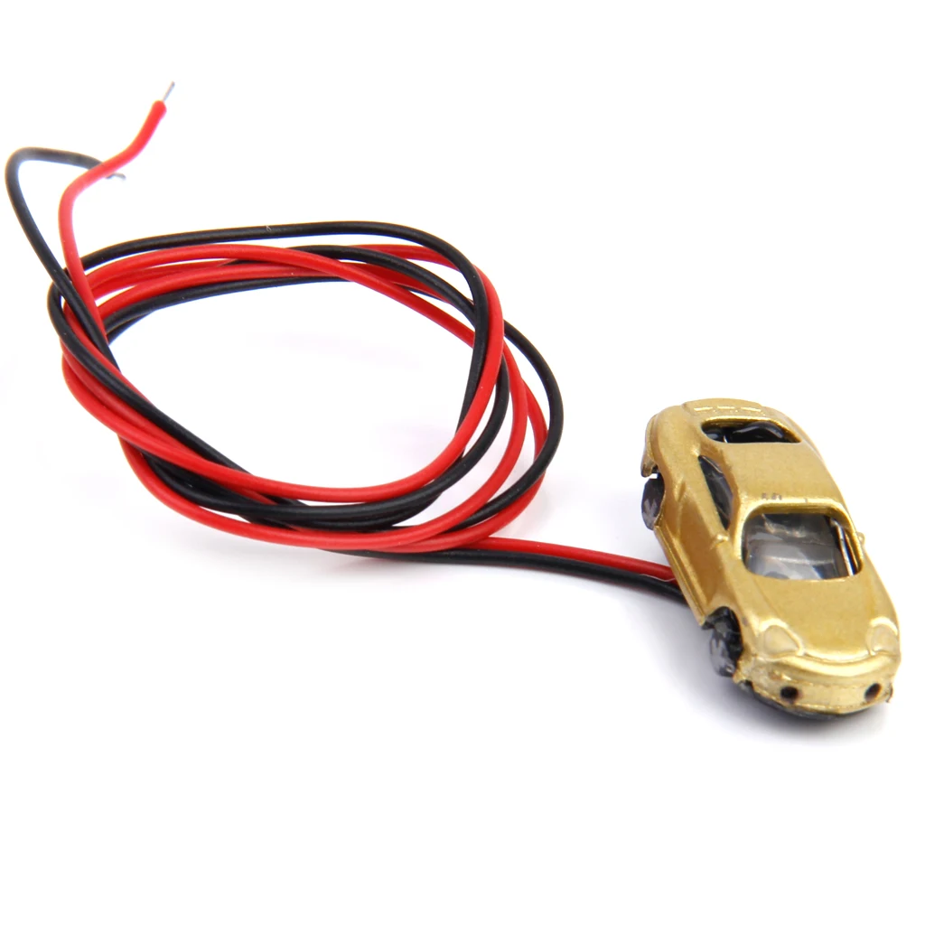 10 Packs Model Cars with Light for Scenery Layout or Diorama 12V