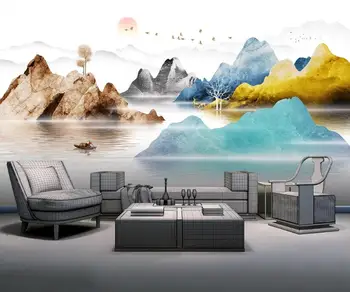 

Customized large murals, new abstract mood, landscape TV, living room dining room, background wallpaper, mural