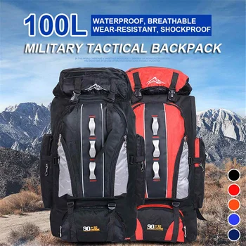 

100L Large Capacity Outdoor Sports Backpack Men and Women Travel Bag Hiking Camping Climbing Fishing Bags waterproof Backpacks