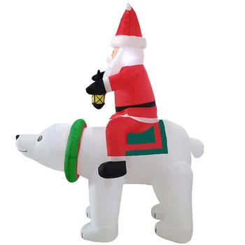 

Christmas Inflatable Outdoor Decoration Blow up Santa Clause Riding White Bear/Santa Clause Climb Tree TP899