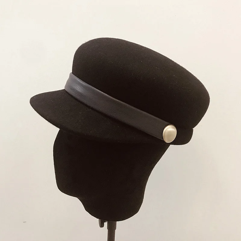 Cotton Newsboy Cap Berets Hat Windproof Winter Hat Fashion Wool Felt Cap for Women Warm Wool Winter Hat Visor Beret Newsboy Cap Beige Black Camel Casual Ladies Flat Cabbie Hat