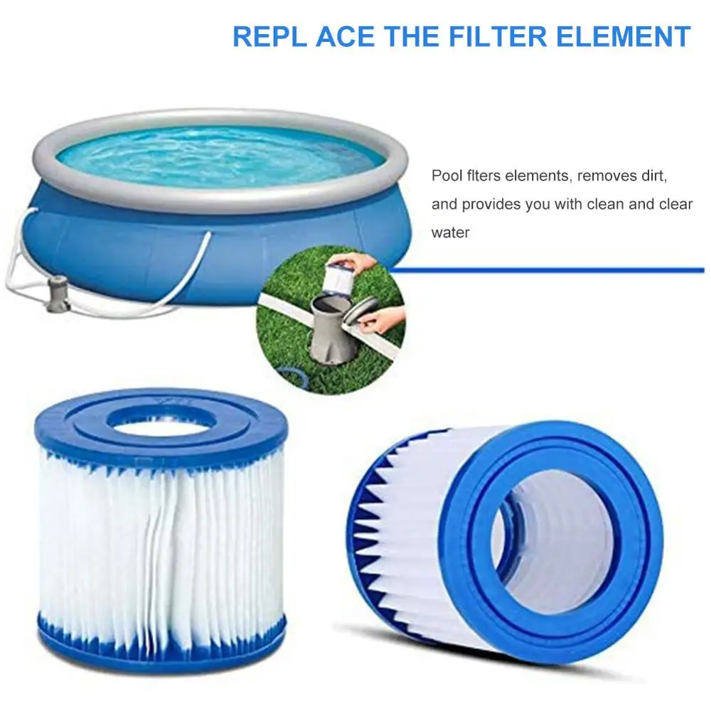 

Pool Filter Durable Convenient Inflatable Swimming Pool Filter Element for Bestway VII for Intex D