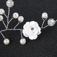 Головной убор невесты ручной работы в европейском и американском стиле с кристаллами, обруч жемчужный головной убор, венок, корона, лента для волос, Корейская Свадебная Подружка невесты