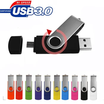 

10pcs free Custom logo Pen drive 32gb OTG usb 3.0 USB Flash Drive 64gb pendrive 8g 16gb U disk for smartphone PC wedding gift