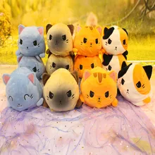 Poupée en peluche à rabat Double face pour enfants, chat, chien, animaux, licorne, cadeau
