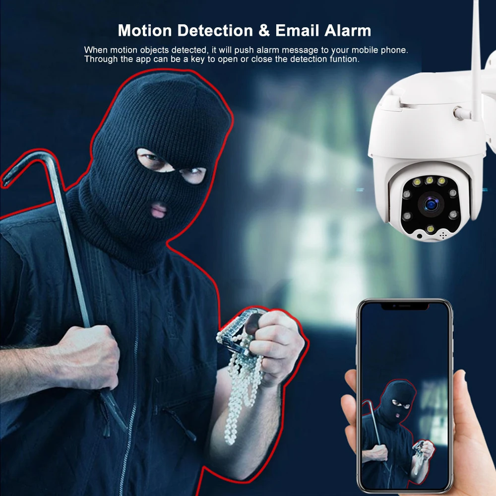 Comprar ZILNK cámara IP Wi Fi 1080P PTZ cámara de seguridad inalámbrica domo de velocidad al aire libre CCTV 2MP HD IR 30M ONVIF Audio CamHi