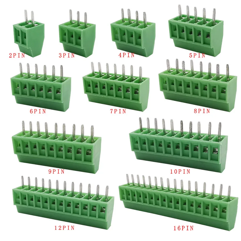 KF128-2.54 2p 3p 4p 5p 6p 7p 8p 9p 10p 12p 16p blocos terminais kf128 2.54mm do parafuso do pwb mini para fios 5/10 pces