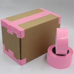 Bande d'emballage en rouleau rose 4.8cm x 60m, ruban d'emballage, pour le commerce de détail et le bureau, à usage domestique, 4.8cm x 60m 