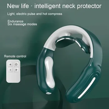 

Usb Electric Neck Massager 6 Modes Pulse Massage Magnetic Therapy Pain Relief Tool For Men Women Cervical Spine Hot Compress