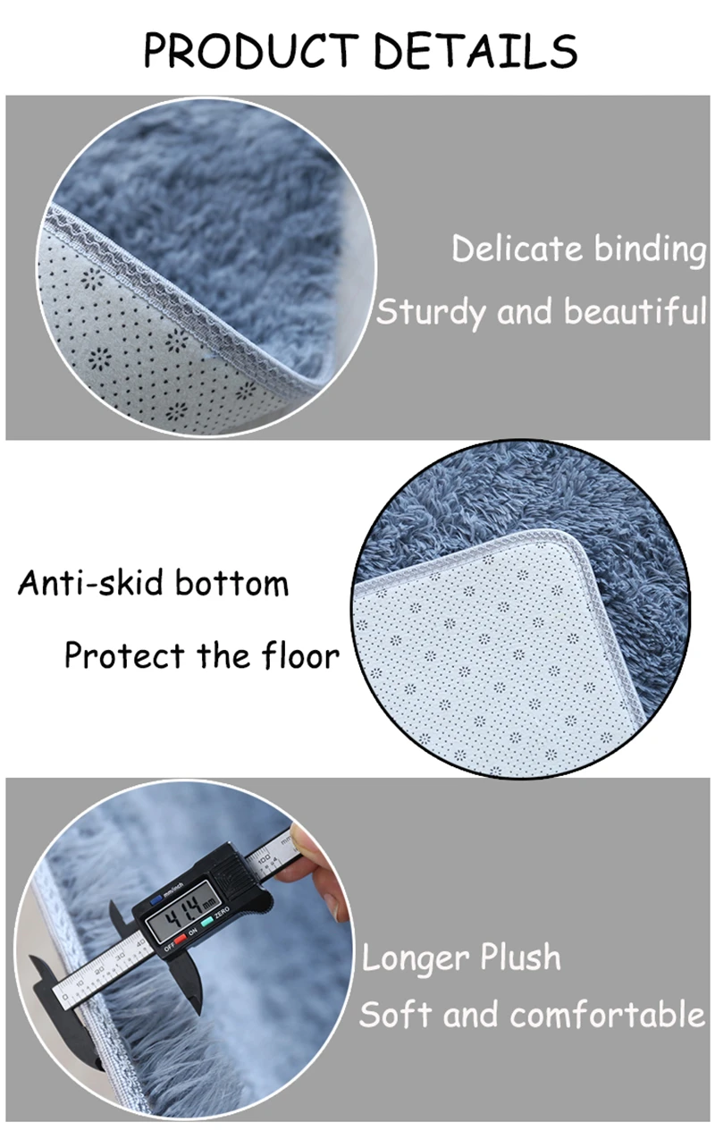 Противоскользящие домашние коврики и коврики для спальни, ковры для гостиной, овальные крашеные плюшевые мягкие ковры для дома A003B