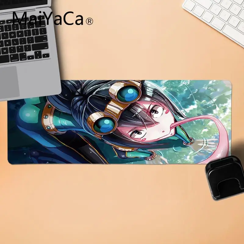 LockEdge 30x80cm MaiYaCa дизайн аниме красивая девушка офисные мыши геймер мягкий коврик для мыши геймер скорость мыши розничная маленький резиновый коврик для мыши - Цвет: LockEdge 30x80cm