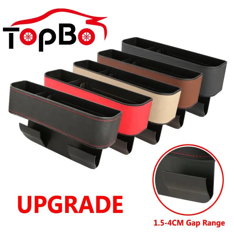 Newest Car Organizer Seat Crevice Storage Box Seat Gap PU Case box Slit Pocket Catcher Storage Bag Organizer Auto Accessories